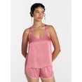thumbnail image 1 of Joyspun Women’s Stretch Satin Cami and Shorts Pajama Set, 2-Piece, Sizes XS-3X, 1 of 6