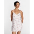 thumbnail image 1 of Joyspun Women's Lace Trim Stretch Satin Chemise, Sizes S-3X, 1 of 6