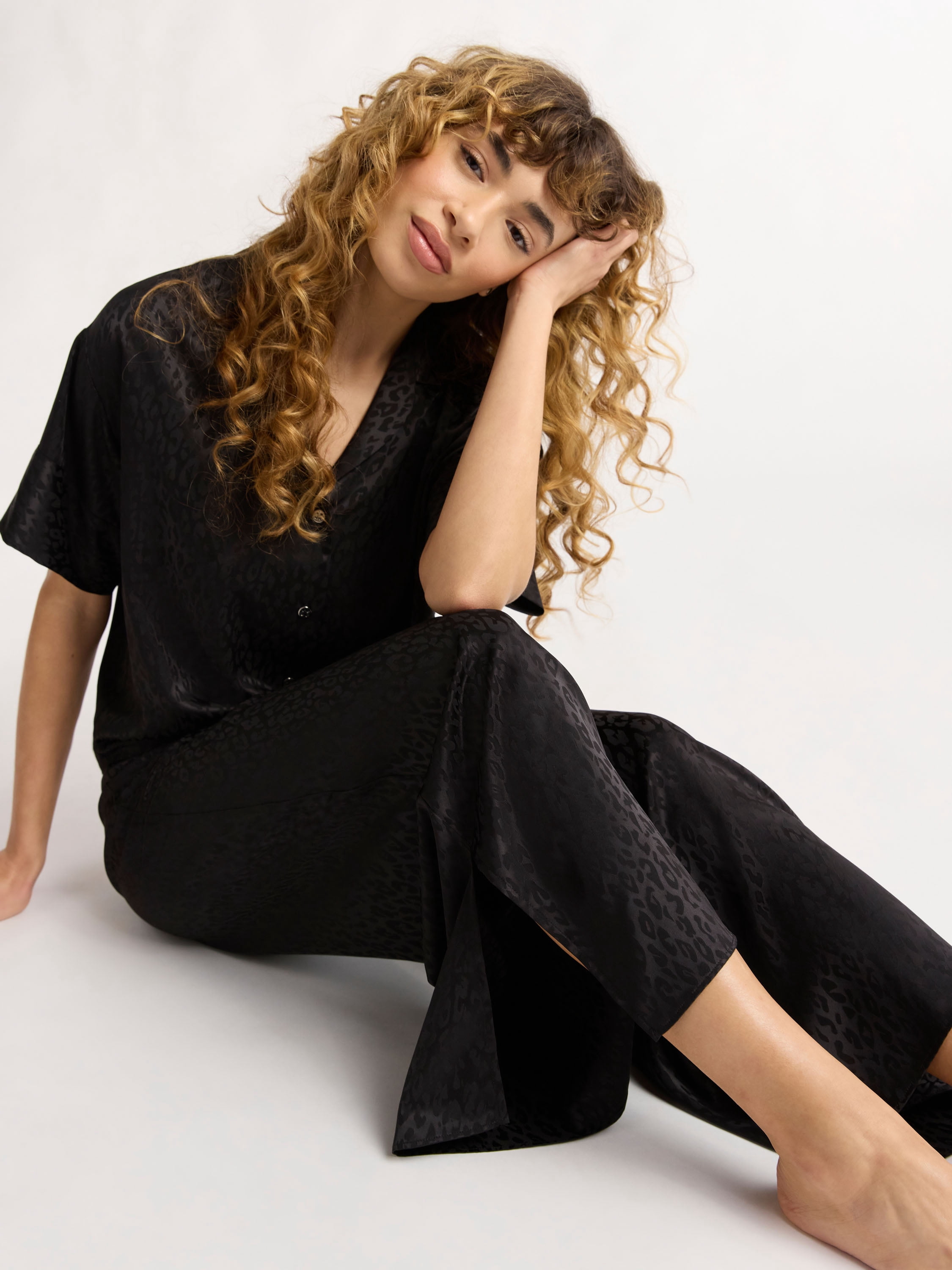 Joyspun Womens and Womens Plus Stretch Satin Pajama Set, Sizes S to 3X