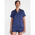 thumbnail image 1 of Joyspun Women’s Stretch Satin Sleep Top and Shorts, 2-Piece Set, Sizes XS to 3X, 1 of 6