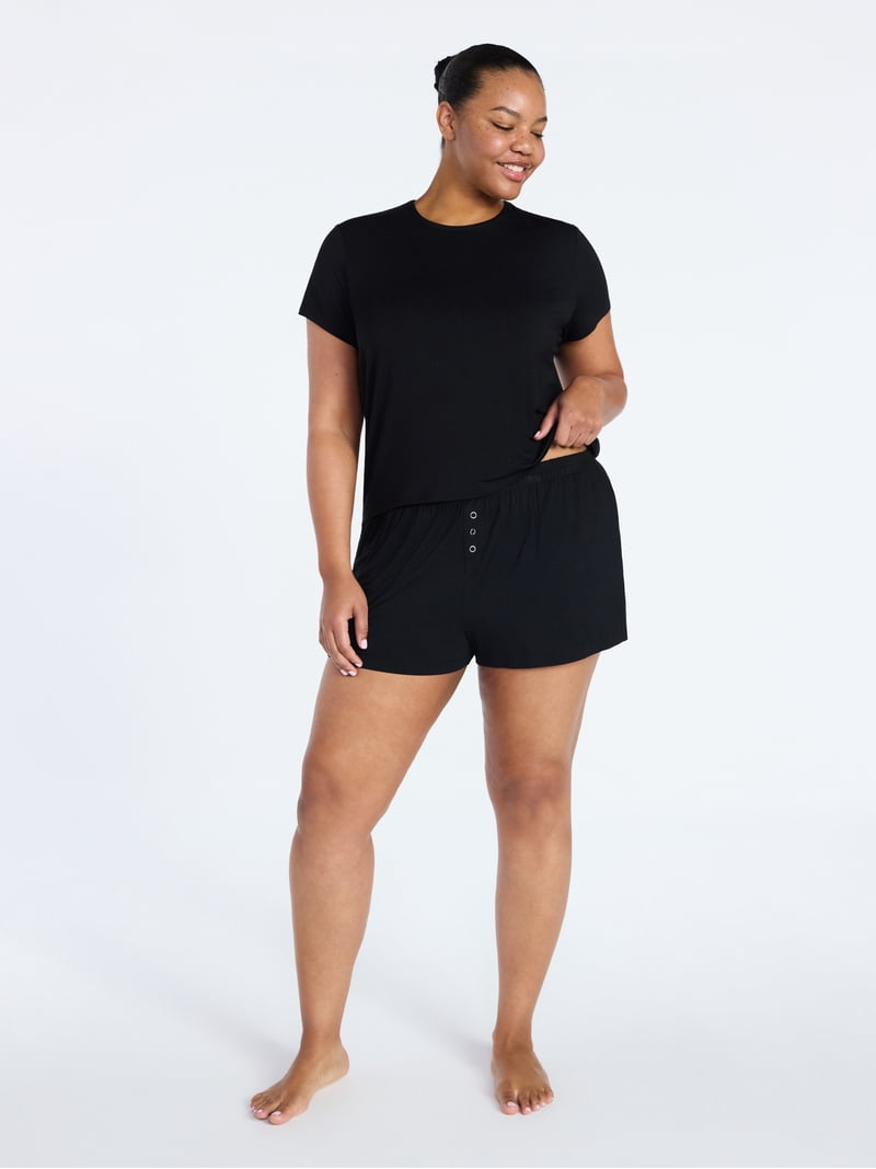 Joyspun Women's Sleepwear Modal Pajama Shorty Shorts, 2.5'' Inseam