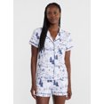 thumbnail image 1 of Joyspun Women's Dreamy Soft Collection Notch Collar Top and Shorts Pajama Set, 2-Piece, Sizes XS-3X, 1 of 6