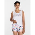 thumbnail image 1 of Joyspun Women's Tank Top and Shorts Pajama Set, 2-Piece, Sizes XS-3X, 1 of 5