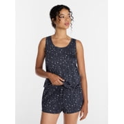 Joyspun Womens Tank Top and Shorts Pajama Set, 2-Piece, Sizes XS-3X