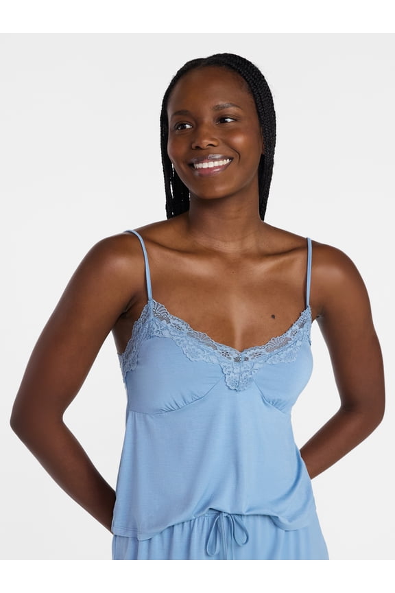 Women’s Sleep Modal Cami Top and Shorts Set, Size XS-3X