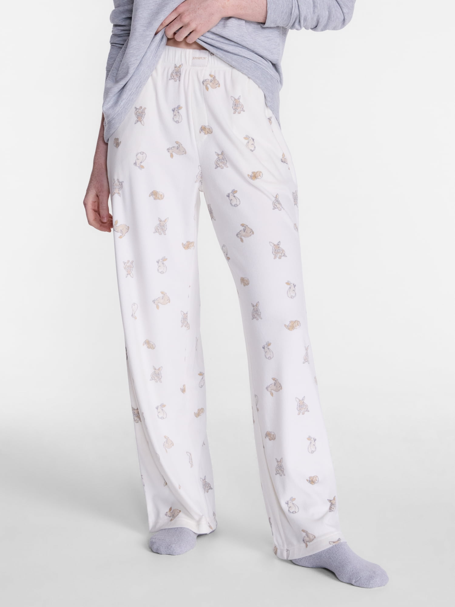 Joyspun Women's Velour Sleep Pants, Sizes XS-3X