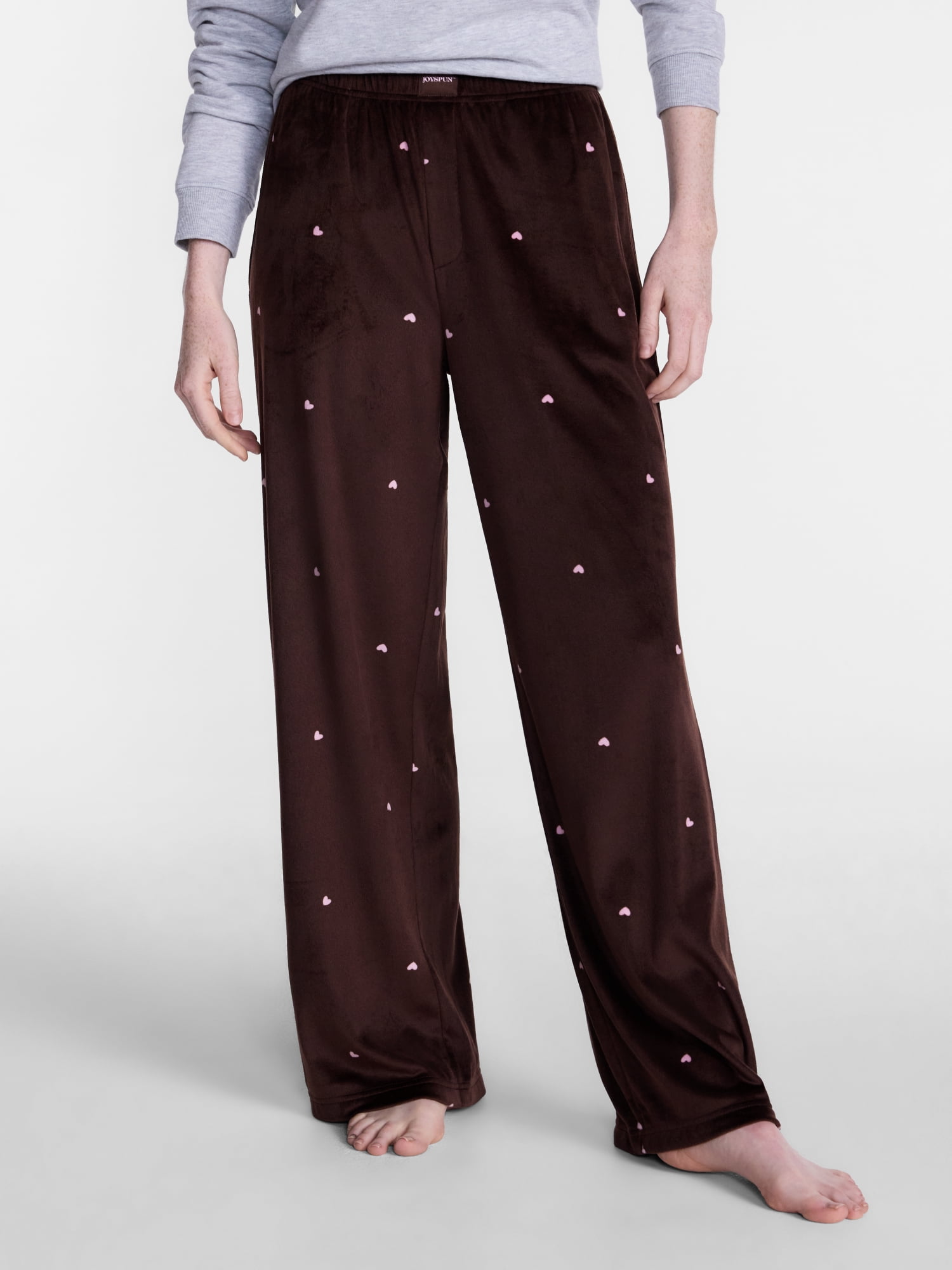 Joyspun Women's Velour Sleep Pants, Sizes XS-3X