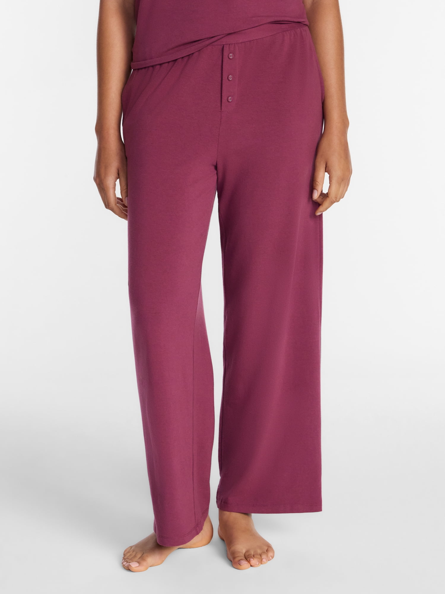 Joyspun Women’s Cotton Blend Sleep Lounge Pants, Sizes S-3X