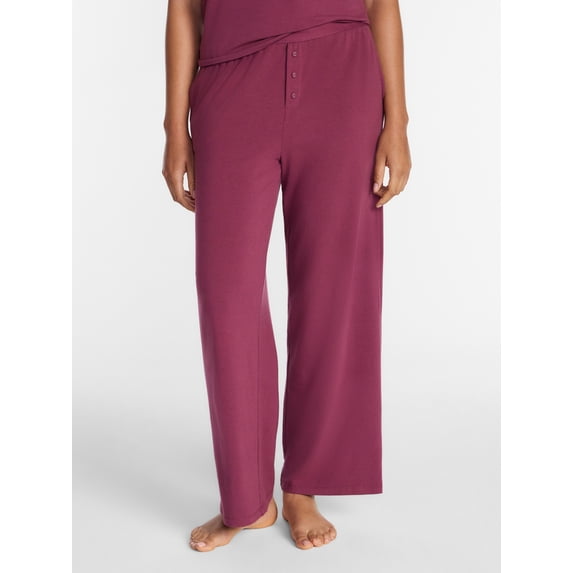 Joyspun Women’s Cotton Blend Sleep Lounge Pants, Sizes S-3X