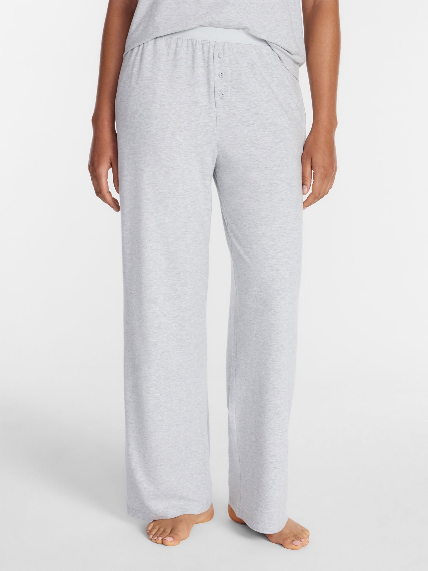 Joyspun Women’s Cotton Blend Sleep Lounge Pants, Sizes S-3X