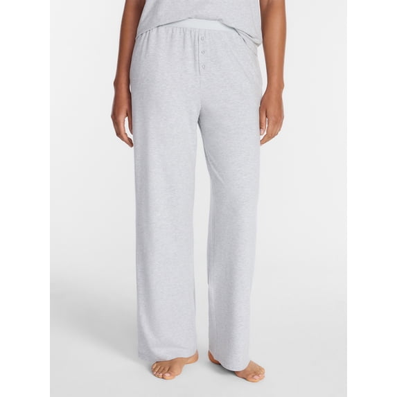 Joyspun Women’s Cotton Blend Sleep Lounge Pants, Sizes S-3X