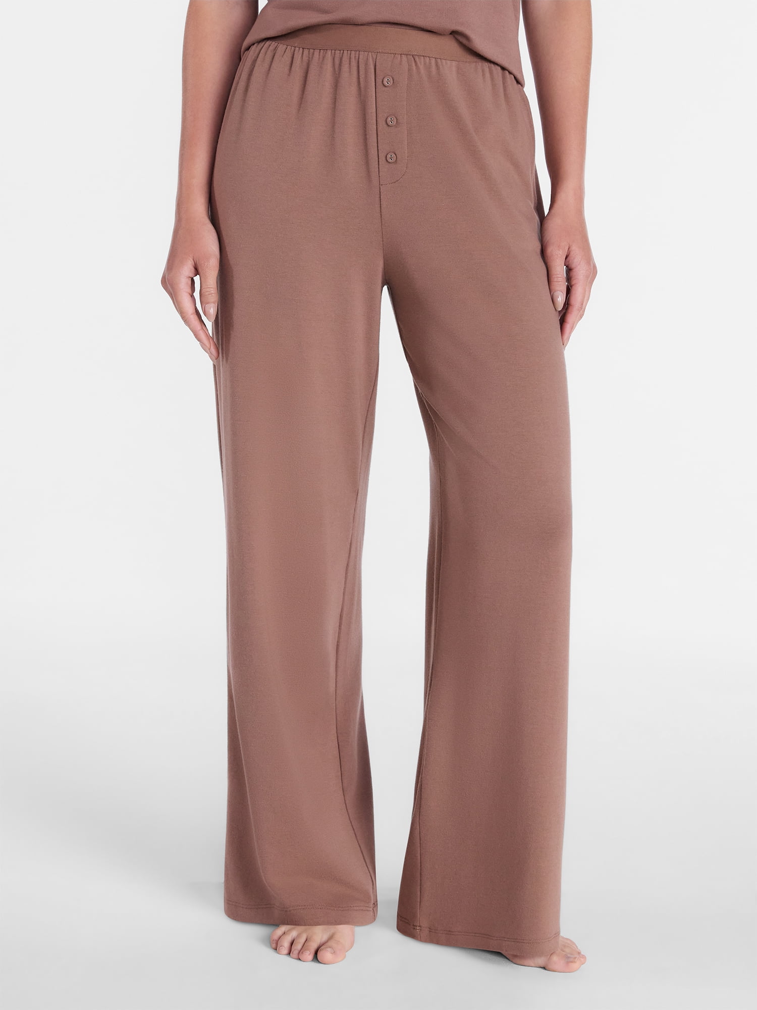 Joyspun Women’s Cotton Blend Sleep Lounge Pants, Sizes S-3X