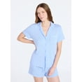 thumbnail image 1 of Joyspun Women’s Sleep Ribbed Modal Notch Top and Shorts Set, 2-Piece, Size XS-XL, 2X-3X, 1 of 6