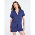 thumbnail image 1 of Joyspun Womens Sleep Rib Modal Short Sleeve Notch Set, Size XS-XL, 2X-3X, 1 of 5