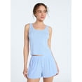 thumbnail image 1 of Joyspun Women’s Sleep Ribbed Modal Tank Top and Shorts Set, Size XS-XL, 2X-3X, 1 of 5