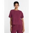 thumbnail image 1 of Joyspun Women’s Cotton-Blend Sleep Lounge Top with Short Sleeves, Sizes S-3X, 1 of 6