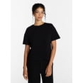 thumbnail image 1 of Joyspun Women’s Cotton-Blend Sleep Lounge Top with Short Sleeves, Sizes S-3X, 1 of 6