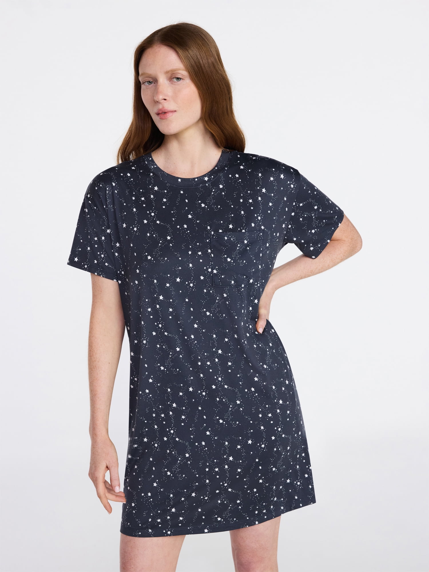Joyspun Women's Dreamy Soft Collection Short Sleeve Sleep Shirt