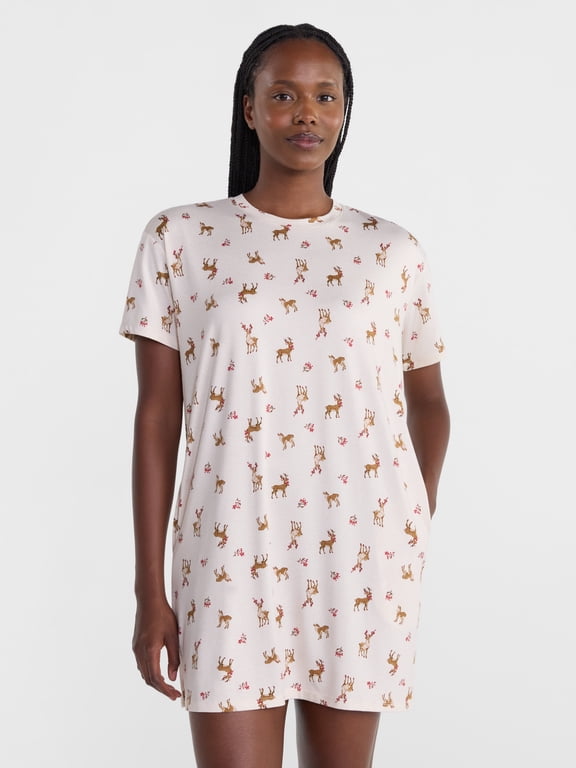 Women’s Dreamy Soft Collection Short Sleeve Sleep Shirt, Sizes S/M to 2X/3X