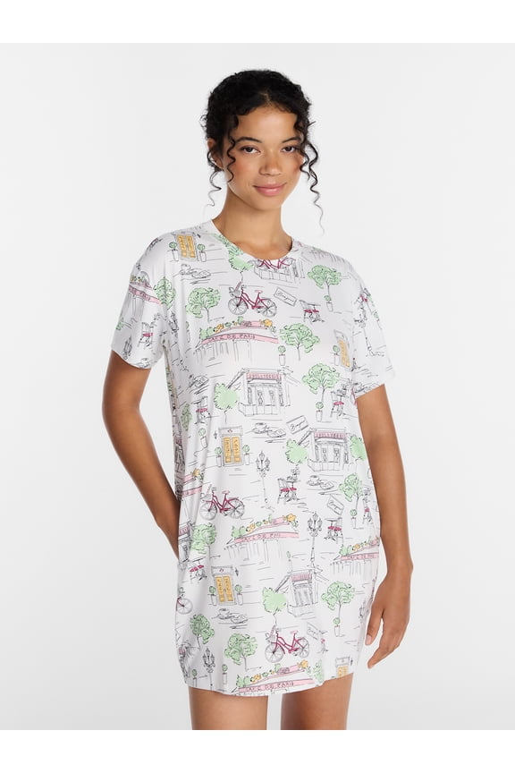 Women’s Dreamy Soft Collection Short Sleeve Sleep Shirt, Sizes S/M to 2X/3X