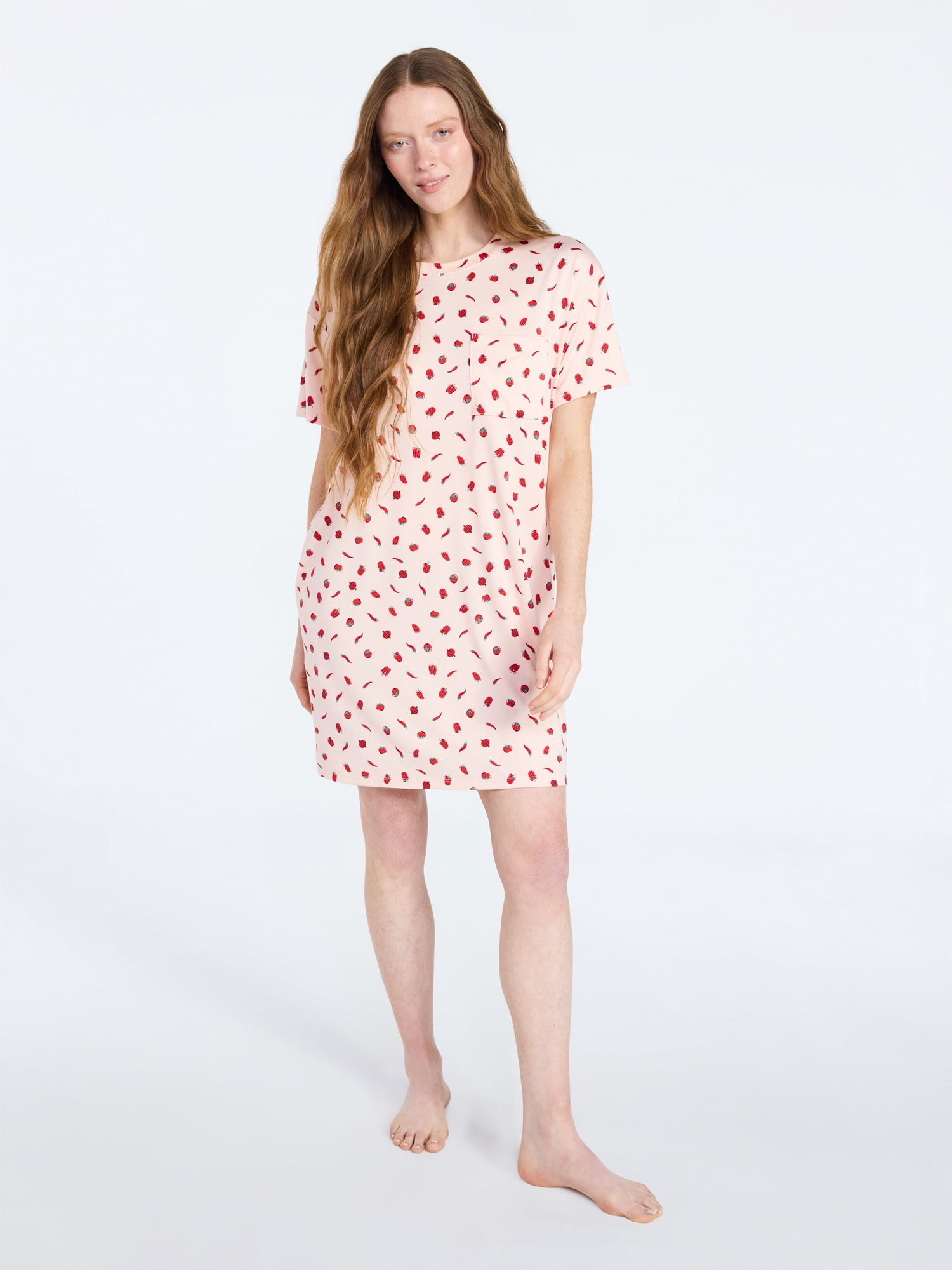 Joyspun Dreamy Soft Collection Women's Short Sleeve Sleepshirt, Sizes S/M-2X/3X