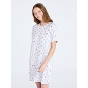 Joyspun Womens Dreamy Soft Collection Short Sleeve Sleepshirt, Sizes S/M-2X/3X