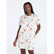 Joyspun Womens Dreamy Soft Collection Short Sleeve Sleepshirt, Sizes S/M-2X/3X