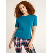 Joyspun Women’s Sleep Tee with Short Sleeves, Sizes XS-3X