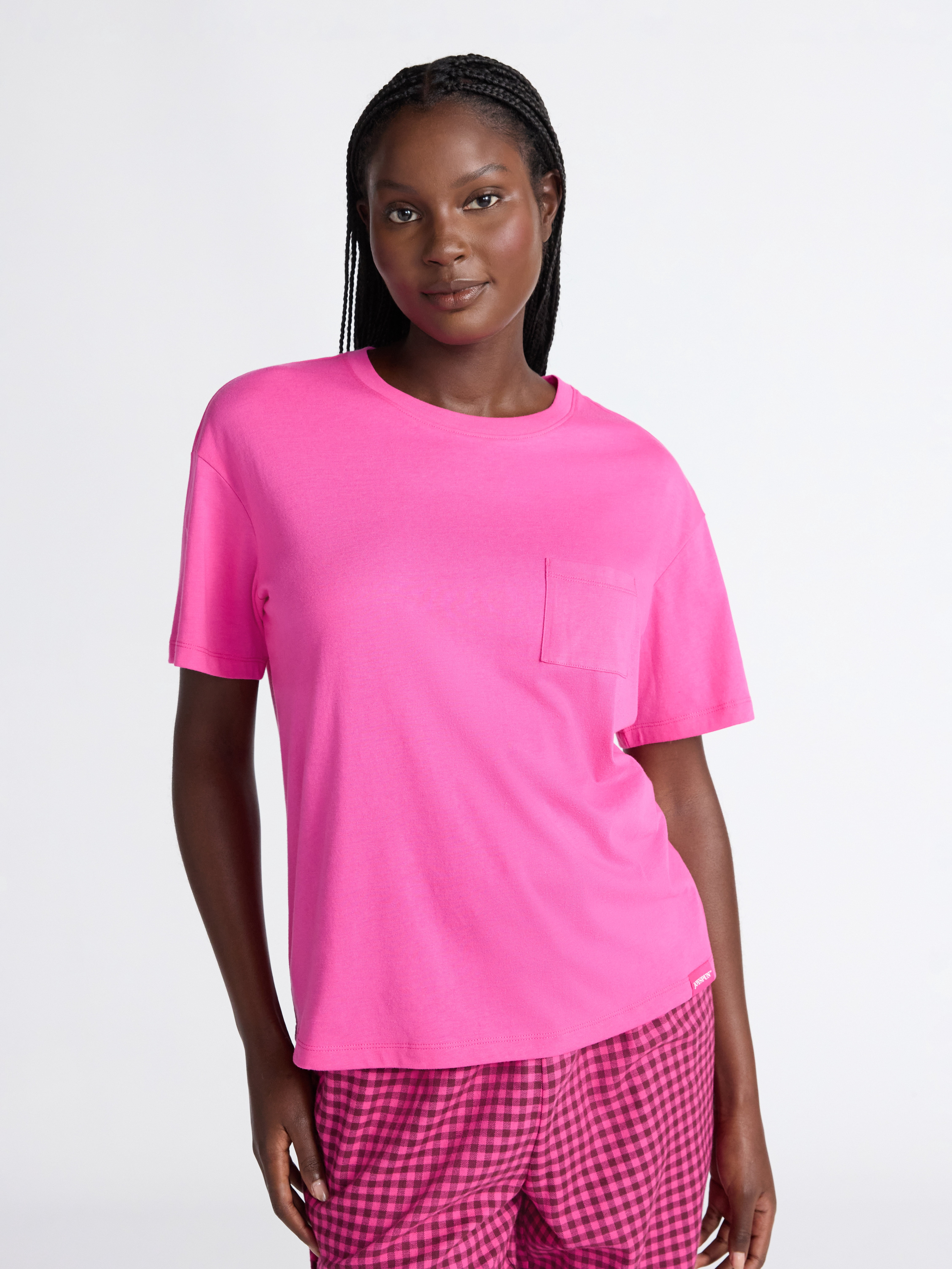Joyspun Women's Sleep Tee with Short Sleeves, Sizes XS-3X