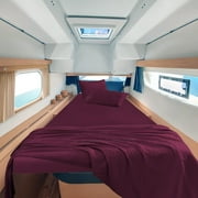 JS Sanders Collection 100% Egyptian Cotton Universal V Berth Bedding, Fits Mattresses with Depth, Sheet Set - 600 TC