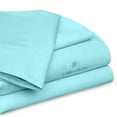 thumbnail image 1 of JS Sanders Collection Bed Sheet Set Solid 1000 Thread Count 6" Deep Pocket 100% Egyptian Cotton Premium Collection Sheet Set for Alaskan King Mattress - Aqua Blue, 1 of 7