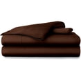 thumbnail image 1 of JS Sanders Collection Bed Sheet Set Solid 1000 Thread Count 6" Deep Pocket 100% Egyptian Cotton Premium Collection Sheet Set for Alaskan King Mattress - Dark Brown, 1 of 6