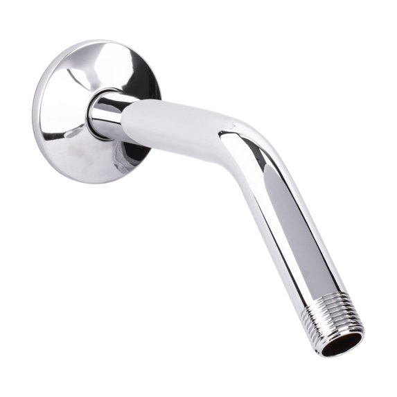 JS Shower Arm and Flange, 8-In. Stainless Steel Shower Head Extension Arm, Chrome Finish