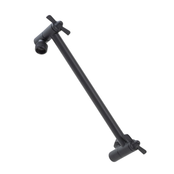 JS Shower Head Extension Arm, 10 Inch Extender with Flange, Solid Brass Construction, Oil Rubbed Bronze Finish