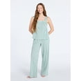 thumbnail image 1 of Joyspun Women's Cotton Wide Strap Tank and Pant PJ Set, 2-Piece, Sizes XS to 3X, 1 of 5