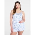 thumbnail image 1 of Joyspun Women’s Dreamy Soft Collection Lace Trim Knit Cami and Shorts Set, Sizes XS-3X, 1 of 5