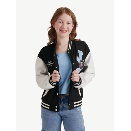 Justice Girls Full Zip Bomber, Sizes XS - XLP