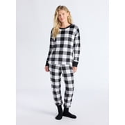 Joyspun Women’s Stretch Velour Long Sleeve Top, Pants, and Socks Pajama Set, 3-Piece, Sizes XS-4X
