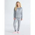 thumbnail image 1 of Joyspun Women’s Stretch Velour Long Sleeve Top, Pants, and Socks Pajama Set, 3-Piece, Sizes XS-4X, 1 of 5