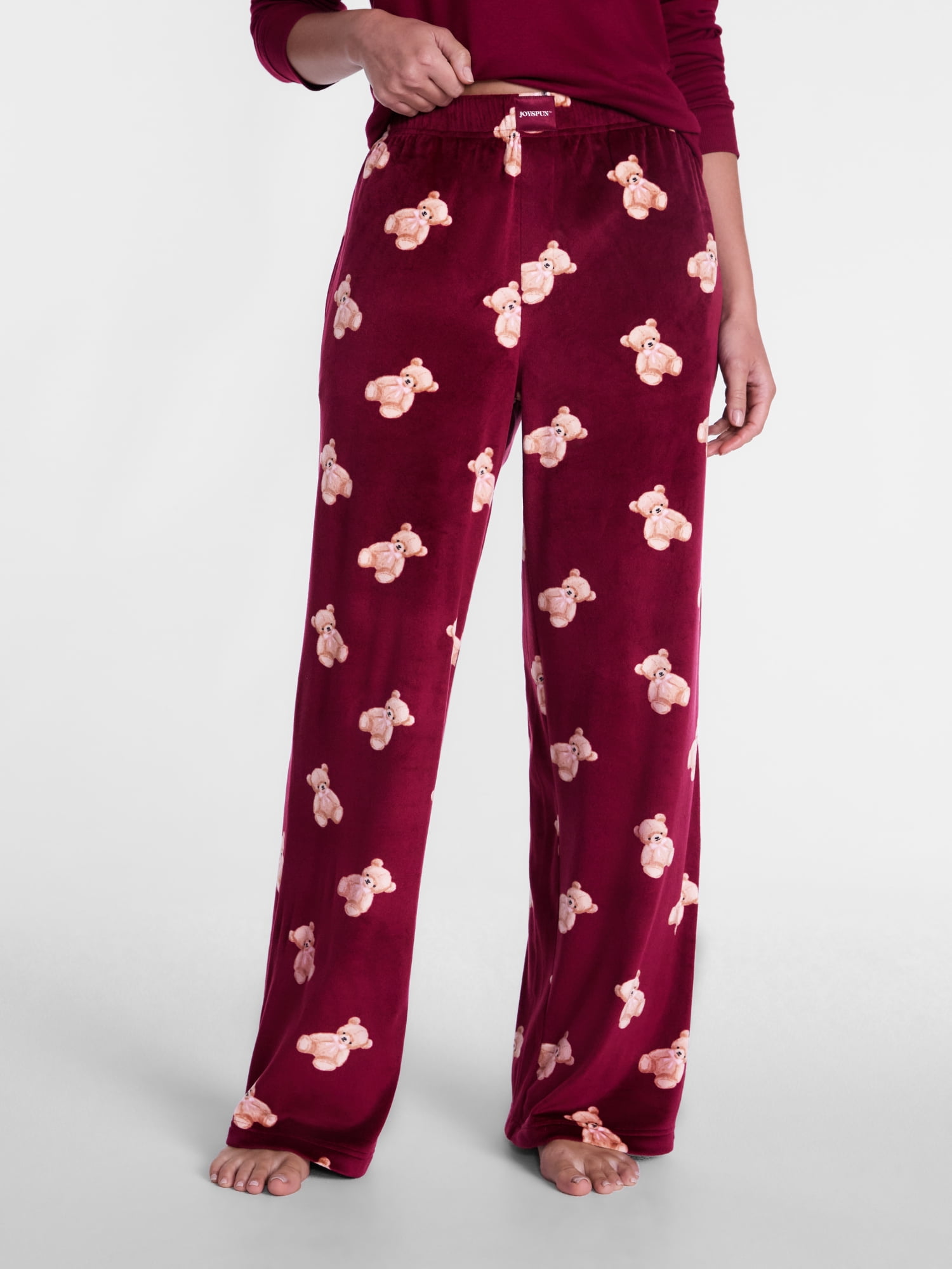 Joyspun Women's Velour Sleep Pants, Sizes XS-3X