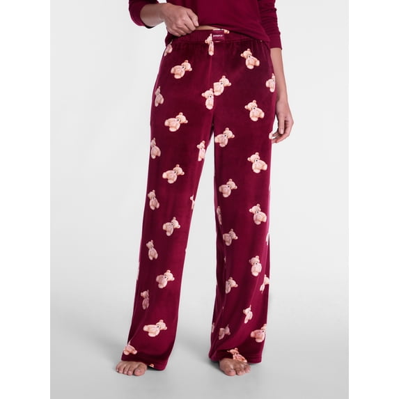 Joyspun Women's Velour Sleep Pants, Sizes XS-3X