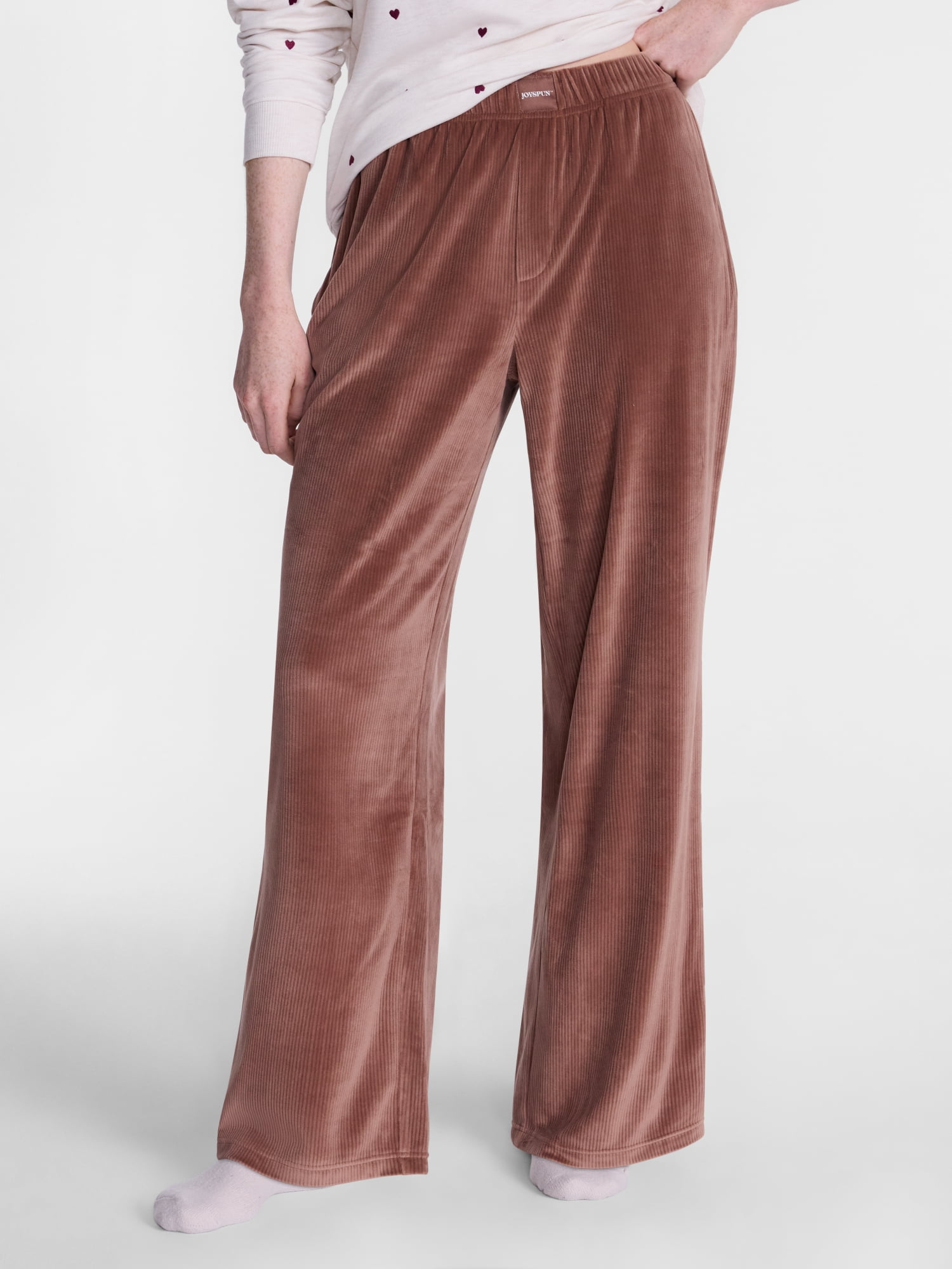Joyspun Women's Velour Sleep Pants, Sizes XS-3X