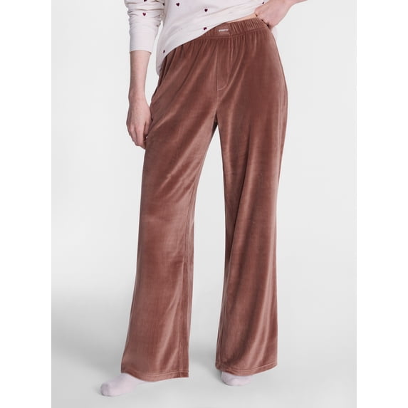 Joyspun Women's Velour Sleep Pants, Sizes XS-3X