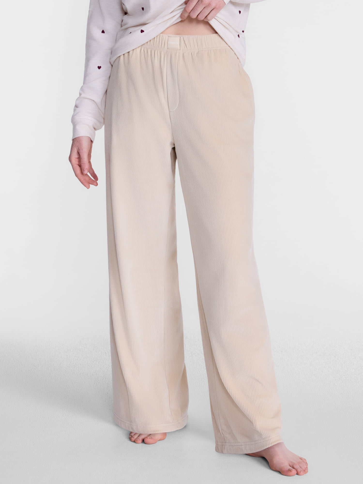 Joyspun Women's Velour Sleep Pants, Sizes XS-3X