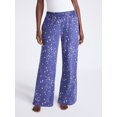 thumbnail image 1 of Joyspun Women's Velour Wide-Leg Sleep Pants, Size XS-3X, 1 of 5
