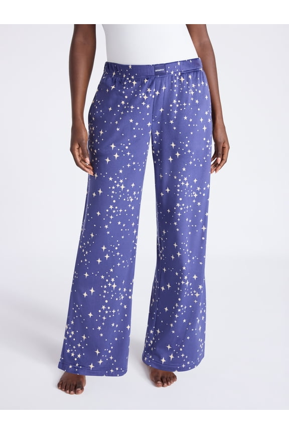 Women's Velour Wide-Leg Sleep Pants, Size XS-3X