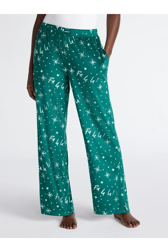 Women's Velour Wide-Leg Sleep Pants, Size XS-3X