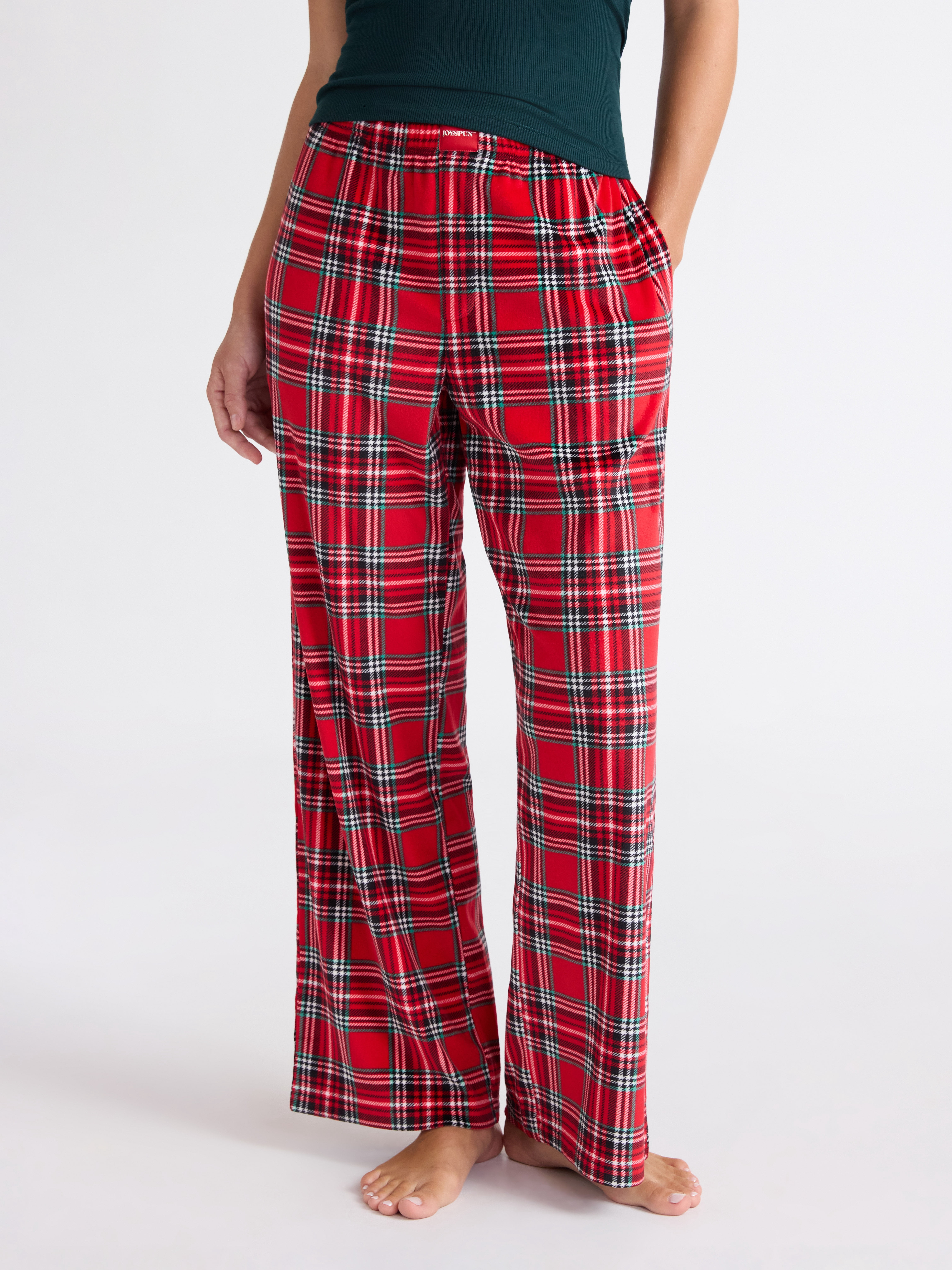 Joyspun Women's Velour Wide-Leg Sleep Pants, Size XS-3X