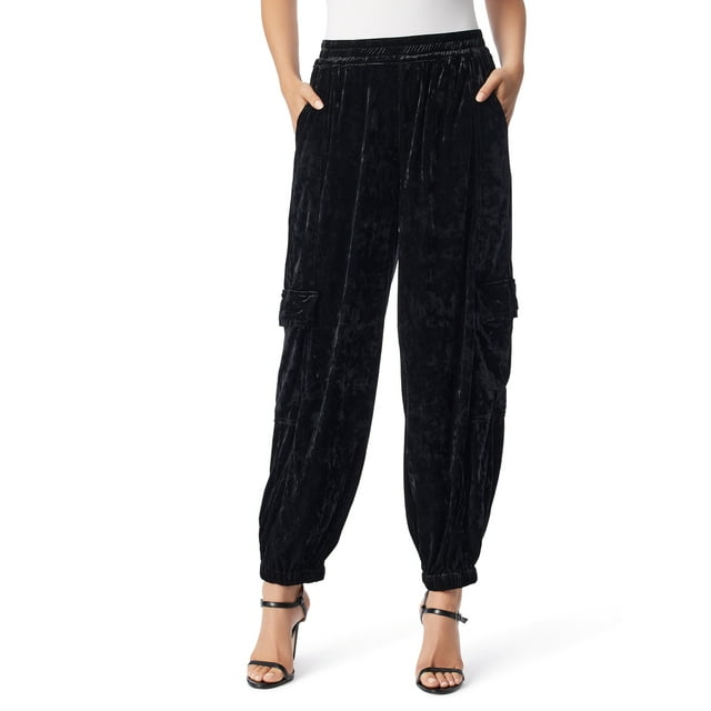 Jessica Simpson Women's and Women's Plus Size Crushed Velvet Cargo Pants, Sizes XS-4X