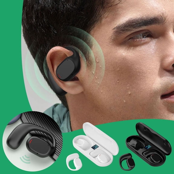 JS270 OpenEar TWS Wireless Earbuds, NonInEar Sports Headphones with Secure Ear Hooks, Bluetooth 5.3, Comfortable Earphones for Workout, Running, Training and Daily Outdoor Sports Use